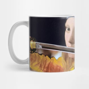 Girl with a Pearl Earring by Vermer and Beatrix Kiddo from Kill Bill Mug